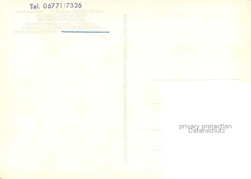 AK / Ansichtskarte Bornich_Taunus Pension Rothe Muehle Innenansicht Speiseraum Bornich Taunus