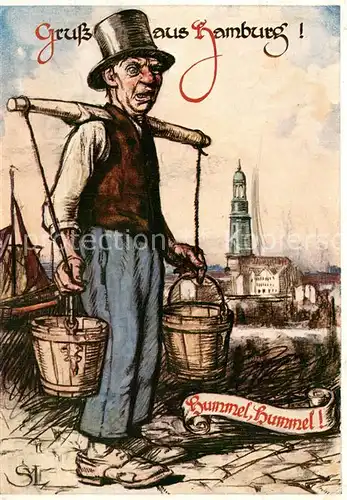AK / Ansichtskarte Hamburg Kartenkunst Hamburg