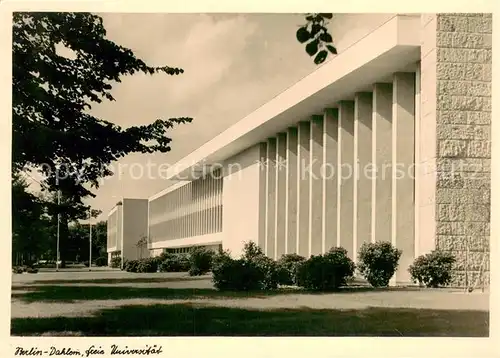 AK / Ansichtskarte Dahlem_Berlin Freie Universitaet Aussenansicht Dahlem_Berlin