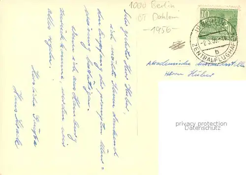 AK / Ansichtskarte Dahlem_Berlin Freie Universitaet Aussenansicht Dahlem_Berlin