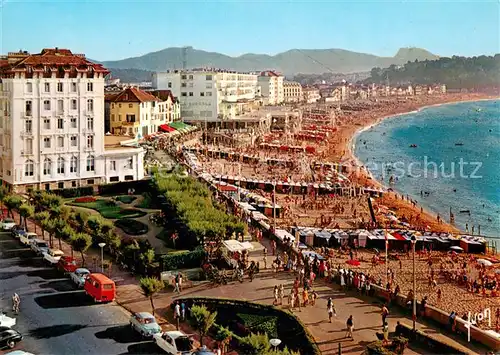 AK / Ansichtskarte Saint Jean de Luz La Plage au centre la Pergola Saint Jean de Luz