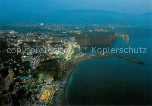 AK / Ansichtskarte Sorrento_Campania_Italia Panorama Penisola Sorrentina Kueste Steilkueste Nachtaufnahme 