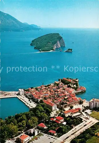 AK / Ansichtskarte Budva_Montenegro Kuestenort Altstadt Festung Hafen 