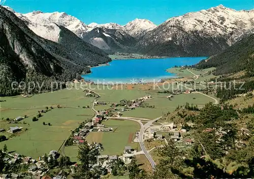 AK / Ansichtskarte Maurach_Achensee Panorama Blick gegen Pertisau und Karwendelgebirge Maurach Achensee