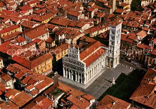 AK / Ansichtskarte Lucca_Toscana Chiesa di San Michele veduta aerea 