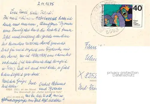 AK / Ansichtskarte Zell_Mosel Fliegeraufnahme Zell_Mosel