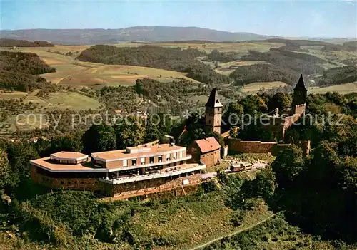 AK / Ansichtskarte Odenwald Burgruine Frankenstein im Naturpark Bergstrasse Fliegeraufnahme Odenwald