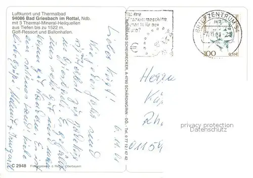 AK / Ansichtskarte Bad_Griesbach_Rottal Mineral Thermal Heilquellen Golf Resort und Ballonhafen Fliegeraufnahme Bad_Griesbach_Rottal