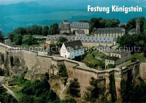 AK / Ansichtskarte Koenigstein_Saechsische_Schweiz Festung Koenigstein Fliegeraufnahme Koenigstein_Saechsische