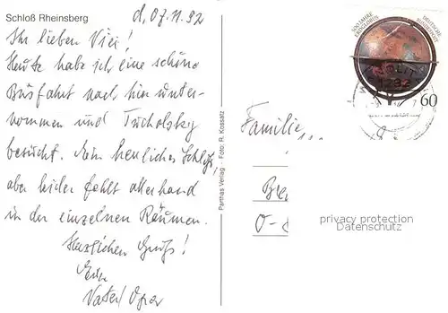 AK / Ansichtskarte Rheinsberg Schloss Rheinsberg Rheinsberg