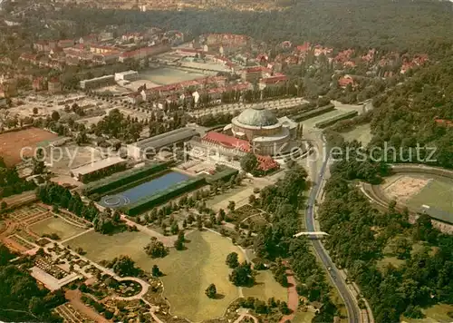 AK / Ansichtskarte Hannover Stadthalle mit Stadthallengarten Fliegeraufnahme Hannover