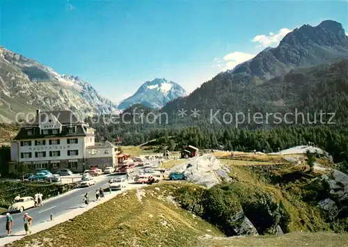 AK / Ansichtskarte Maloja_GR Hotel Maloja Kulm mit Pizzo dei Rossi und Piz Salecina Maloja_GR