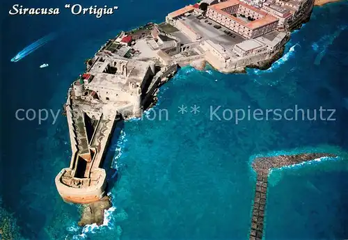 AK / Ansichtskarte Siracusa_Syrakus_Sicilia Ortigia Fliegeraufnahme 
