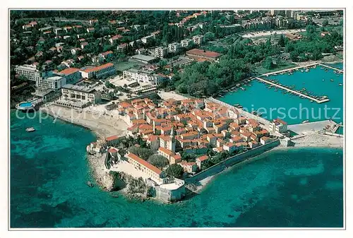 AK / Ansichtskarte Budva_Montenegro Fliegeraufnahme 