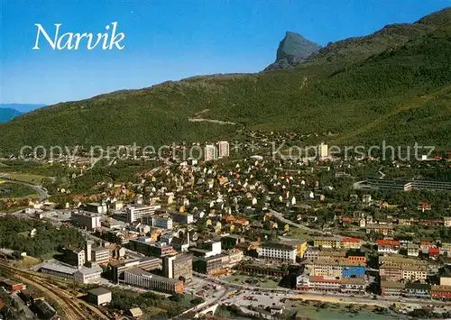 AK / Ansichtskarte Narvik_Norway Sentrum sett fra fly 
