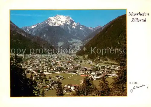 AK / Ansichtskarte Mayrhofen_Zillertal Blick zum Gruenberg Mayrhofen_Zillertal