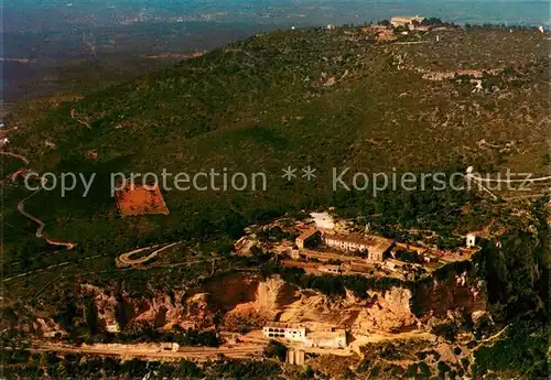 AK / Ansichtskarte Randa_Mallorca Le muntanya dels tres Santuaria Fliegeraufnahme Randa Mallorca