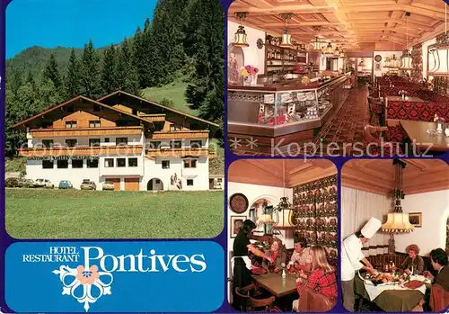 AK / Ansichtskarte St_Ulrich_Groeden_Tirol Hotel Restaurant Pontives St_Ulrich_Groeden_Tirol