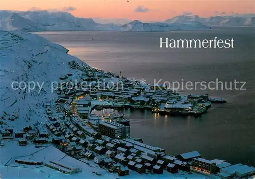 AK / Ansichtskarte Hammerfest Verdens Nordligste By Noerdlichste Stadt der Welt Hammerfest