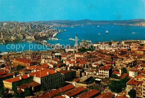 AK / Ansichtskarte Istanbul_Constantinopel Stadtpanorama mit Galatabruecke Bosphorus Istanbul_Constantinopel