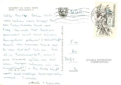 AK / Ansichtskarte Zdiby Motorest na Stare Poste Restaurace Zdiby