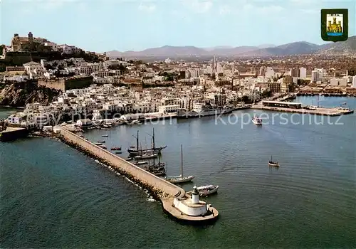 AK / Ansichtskarte Ibiza_Islas_Baleares Puerto de Ibiza Fliegeraufnahme Ibiza_Islas_Baleares
