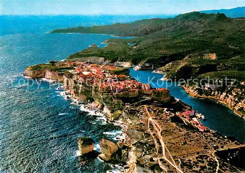 AK / Ansichtskarte Bonifacio_Corse_du_Sud La vlle fortifiee et son port Vue aerienne Bonifacio_Corse_du_Sud