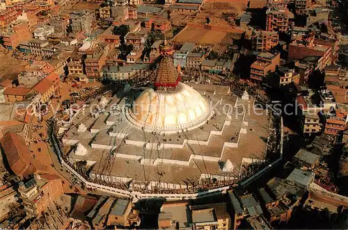 AK / Ansichtskarte Kathmandu_Nepal Bouddhanat Stupa Fliegeraufnahme 