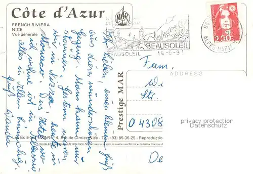 AK / Ansichtskarte Nice_06 Vue aerienne 