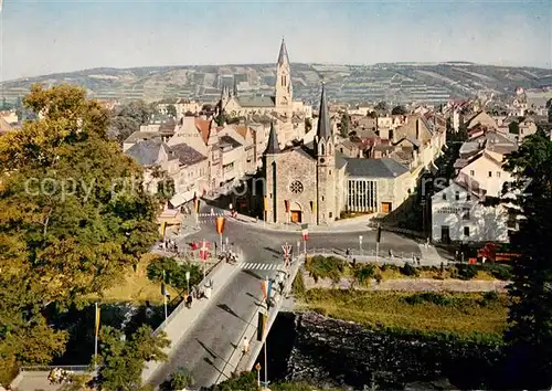 AK / Ansichtskarte Bad_Neuenahr Ahrweiler Kurgartenbruecke mit Ev Kirche Bad_Neuenahr Ahrweiler