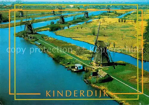 AK / Ansichtskarte Kinderdijk Windmuehlen Wasserstrassen Kinderdijk
