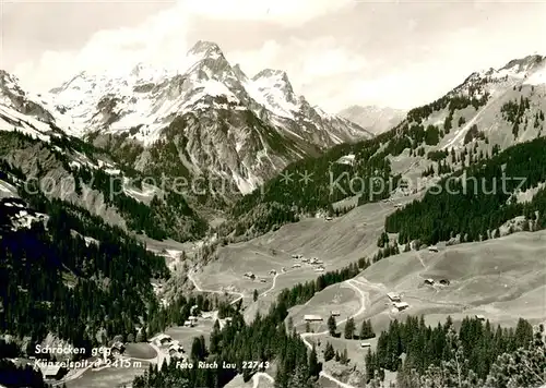 AK / Ansichtskarte Schroecken_Vorarlberg Kuenzelspitze Panorama Schroecken Vorarlberg