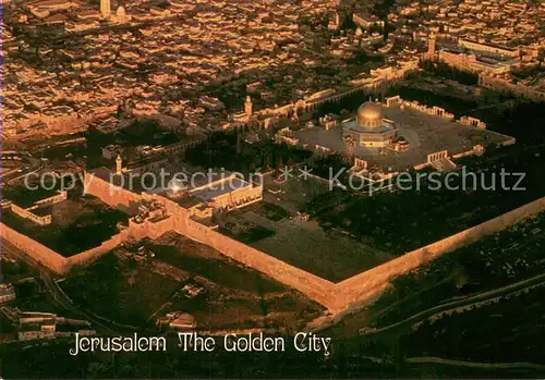 AK / Ansichtskarte Jerusalem_Yerushalayim The Golden City Fliegeraufnahme Jerusalem_Yerushalayim