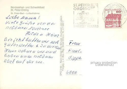 AK / Ansichtskarte St_Peter Ording Fliegeraufnahme St_Peter Ording