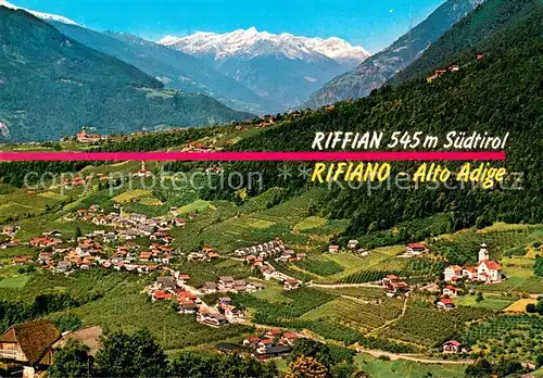 AK / Ansichtskarte Riffian_Meran Teilansicht im Suedtirol Riffian Meran