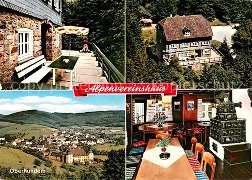 AK / Ansichtskarte Kirchhundem Fliegeraufnahme Alpenvereinshaus Teilansichten u. Oberhundem Kirchhundem