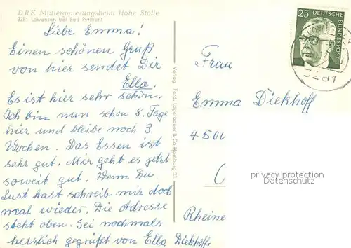 AK / Ansichtskarte Loewensen DRK Muettergenesungsheim Hohe Stolle Loewensen