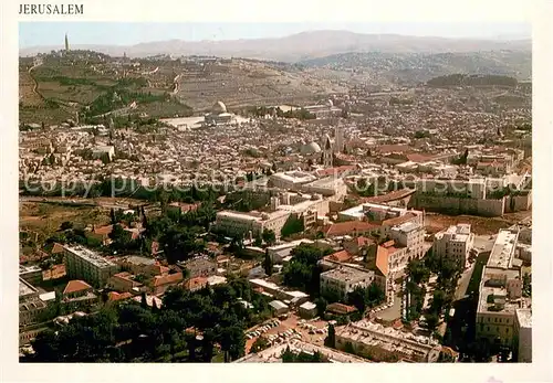 AK / Ansichtskarte Jerusalem_Yerushalayim Fliegeraufnahme Old City Jerusalem_Yerushalayim