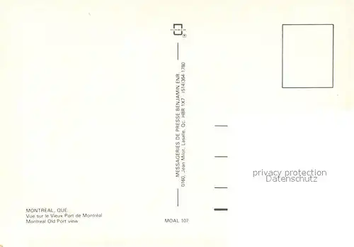 AK / Ansichtskarte Montreal_Quebec Vue sur le Vieux Part Montreal Quebec