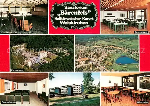 AK / Ansichtskarte Weiskirchen_Saar Fliegeraufnahme Sanatorium Baerenfels Teilansichten Weiskirchen Saar