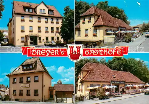 AK / Ansichtskarte Rothenburg_Tauber Dreyers Gasthooefe Aussenansichten Rothenburg Tauber