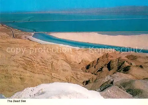 AK / Ansichtskarte Dead_Sea_Totes_Meer Das Tote Meer u. der Kanal Dead_Sea_Totes_Meer