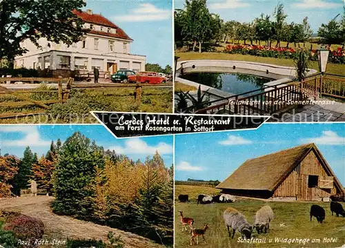AK / Ansichtskarte Sottorf_Harburg Hotel Cordes Am Forst Rosengarten Teilansichten m. Umgbung Sottorf Harburg