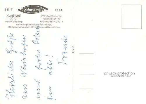 AK / Ansichtskarte Bad_Woerishofen Konditorei Cafe Schwermer Aussenansicht mit Terrasse Bad_Woerishofen
