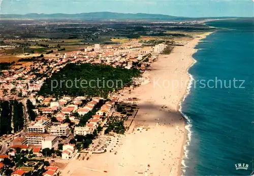 AK / Ansichtskarte Argeles sur Mer Fliegeraufnahme La plage et la foret de pins Argeles sur Mer