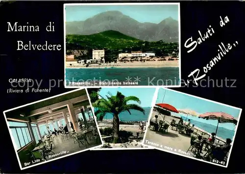 AK / Ansichtskarte Marina_di_Belvedere Rosanville Stabilimento balneare Bar Lido Terazzo a mare Riviera di Ponente 