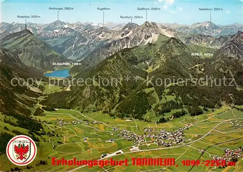 AK / Ansichtskarte Tannheim_Tirol Erholungsgebiet Tannheimer Tal Allgaeuer Alpen Tannheim Tirol