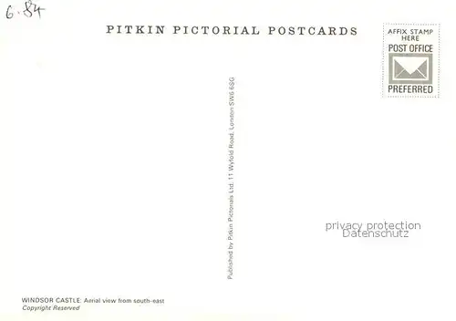 AK / Ansichtskarte Windsor__Castle_London Aerial view from south east 