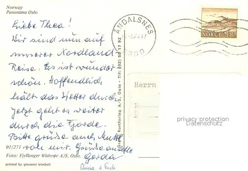 AK / Ansichtskarte Oslo__Norway Panorama 