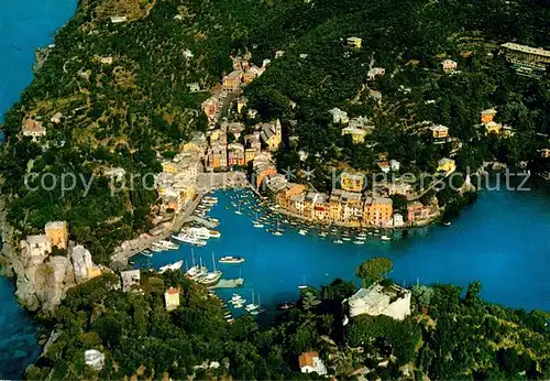 AK / Ansichtskarte Portofino_Liguria Insenatura vista dall aereo Bucht Hafen Portofino Liguria